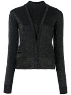 Just Cavalli Layered Effect Knitted Cardigan, Women's, Size: Medium, Black, Polyester/viscose/wool