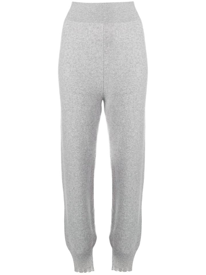 Fine Edge Knitted Track Trousers - Grey