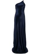 Galvan Metallic Evening Dress - Blue