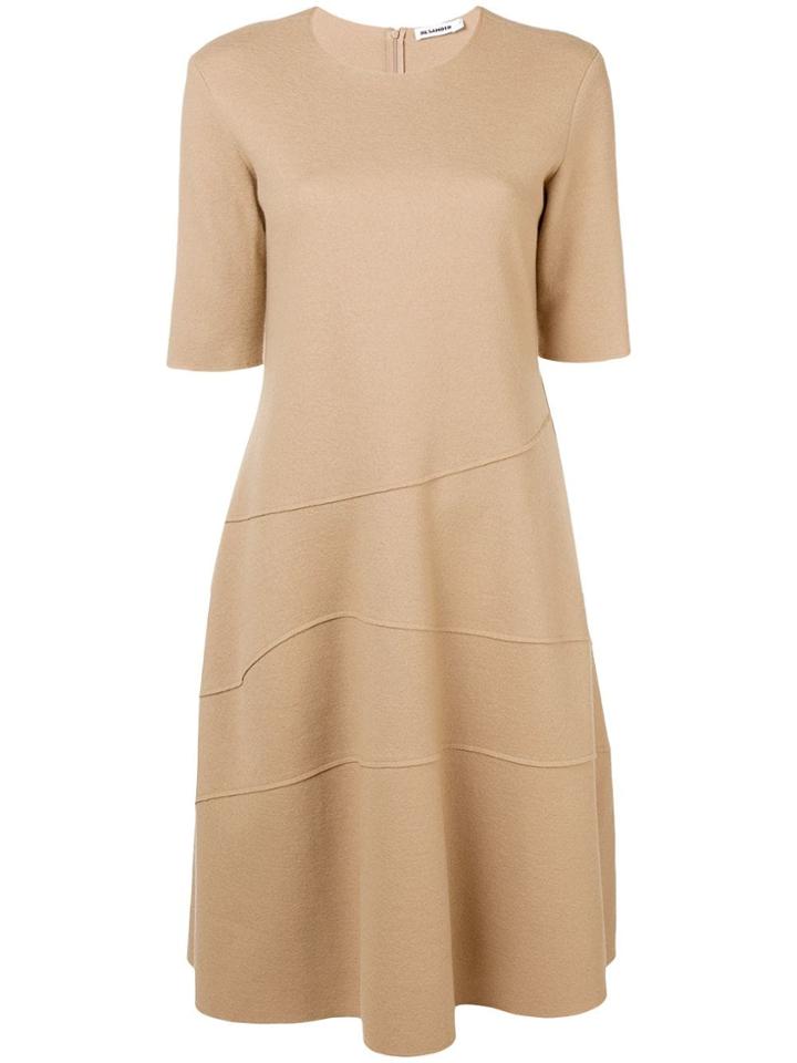 Jil Sander Flared Dress - Nude & Neutrals
