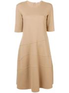 Jil Sander Flared Dress - Nude & Neutrals
