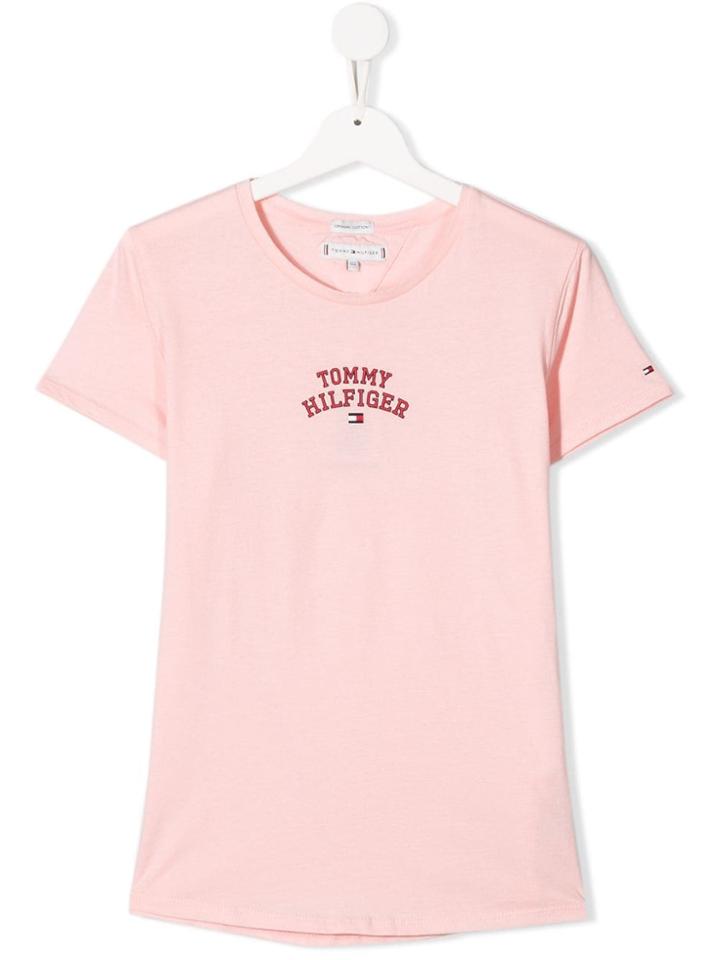 Tommy Hilfiger Junior Teen Logo Print T-shirt - Pink