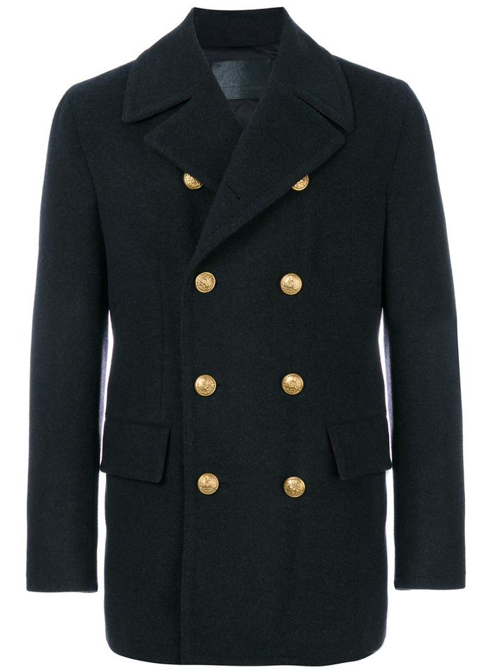 Dolce & Gabbana - Double Breasted Coat - Men - Silk/cotton/cashmere/virgin Wool - 48, Black, Silk/cotton/cashmere/virgin Wool