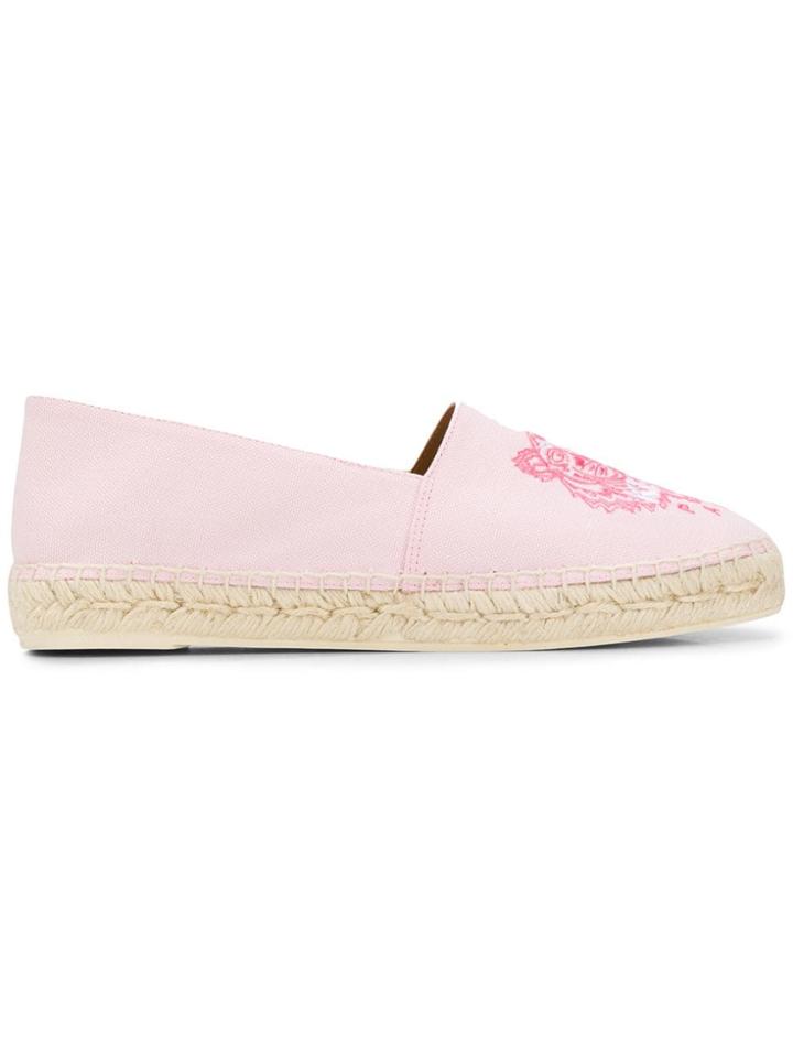 Kenzo Tiger Embroidered Espadrilles - Pink