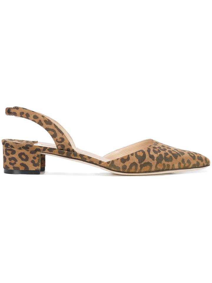 Manolo Blahnik Leopard Print Aspro Sandals - Brown