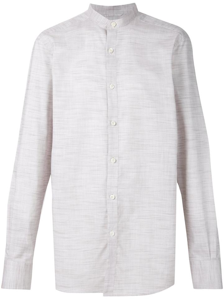 Ermenegildo Zegna Mandarin Neck Shirt - Nude & Neutrals