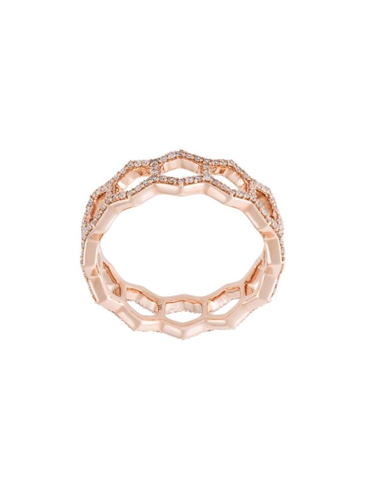 Astley Clarke 'honeycomb' Diamond Band Ring - Metallic
