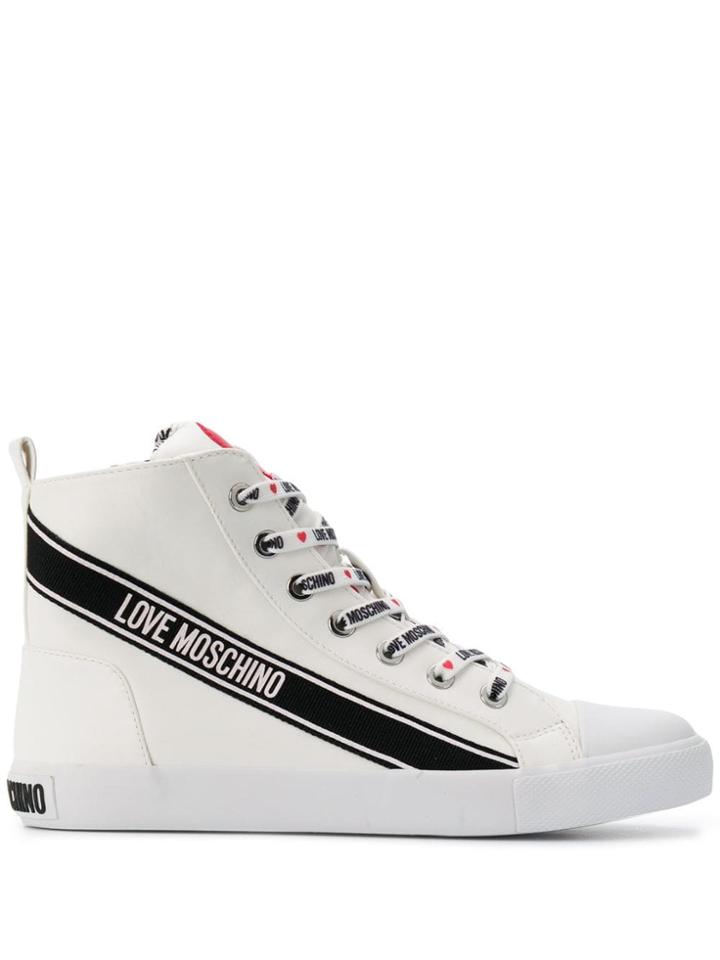 Love Moschino Love Heart Hi-top Sneakers - White