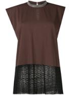 Fabiana Filippi Crochet Hem Top - Brown