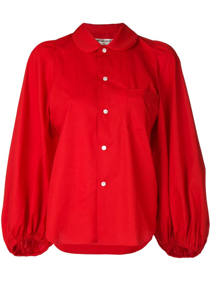 Comme Des Garçons Bubble Sleeved Shirt - Red