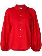 Comme Des Garçons Bubble Sleeved Shirt - Red