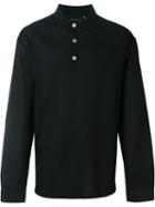 Kris Van Assche Contrast Button Long Sleeve Polo Shirt