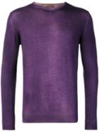 Altea Washed-effect Fitted Sweater - Purple