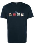 Ps By Paul Smith Printed T-shirt, Men's, Size: Large, Blue, Organic Cotton