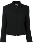 Chloé Band Collar Jacket, Women's, Size: 38, Black, Acetate/viscose/silk