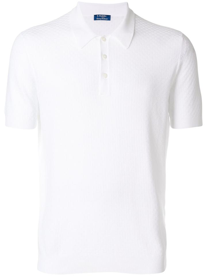 Barba Short Sleeve Polo Shirt - White