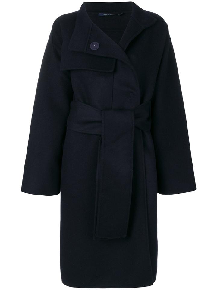 Sofie D'hoore Oversized Belted Coat - Blue