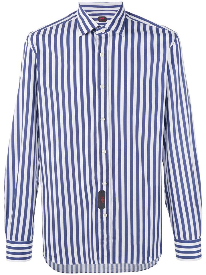 Mp Massimo Piombo - Wide Stripe Shirt - Men - Cotton - 42, White, Cotton