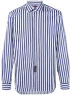 Mp Massimo Piombo - Wide Stripe Shirt - Men - Cotton - 42, White, Cotton