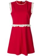 Red Valentino Ruffle Trim Mini Dress