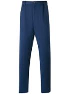 Issey Miyake Men - Loose Fit Trousers - Men - Cotton - 5, Blue, Cotton