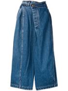 Henrik Vibskov Cropped Wide-leg Jeans - Blue