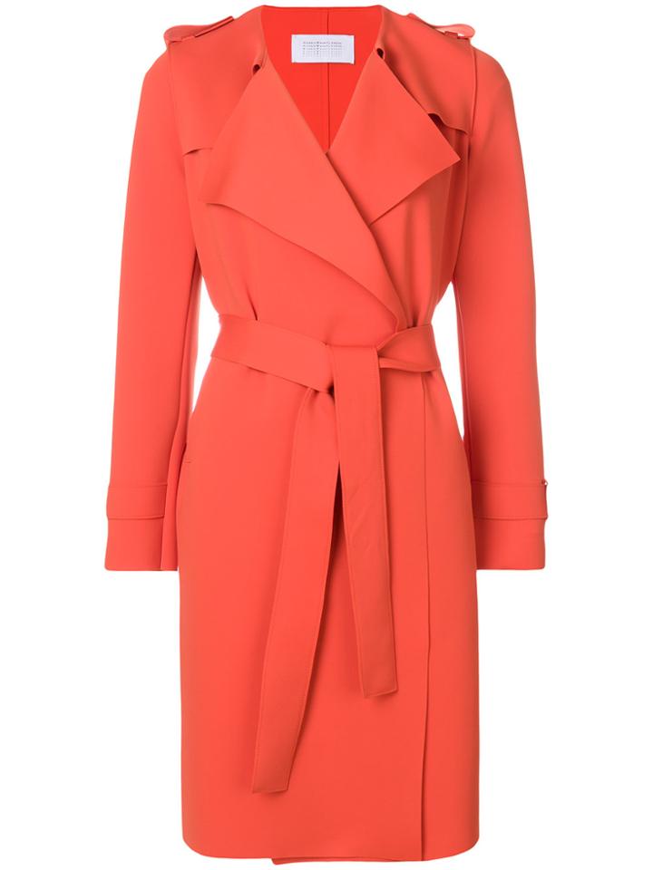 Harris Wharf London Waterfall Trench Coat - Yellow & Orange
