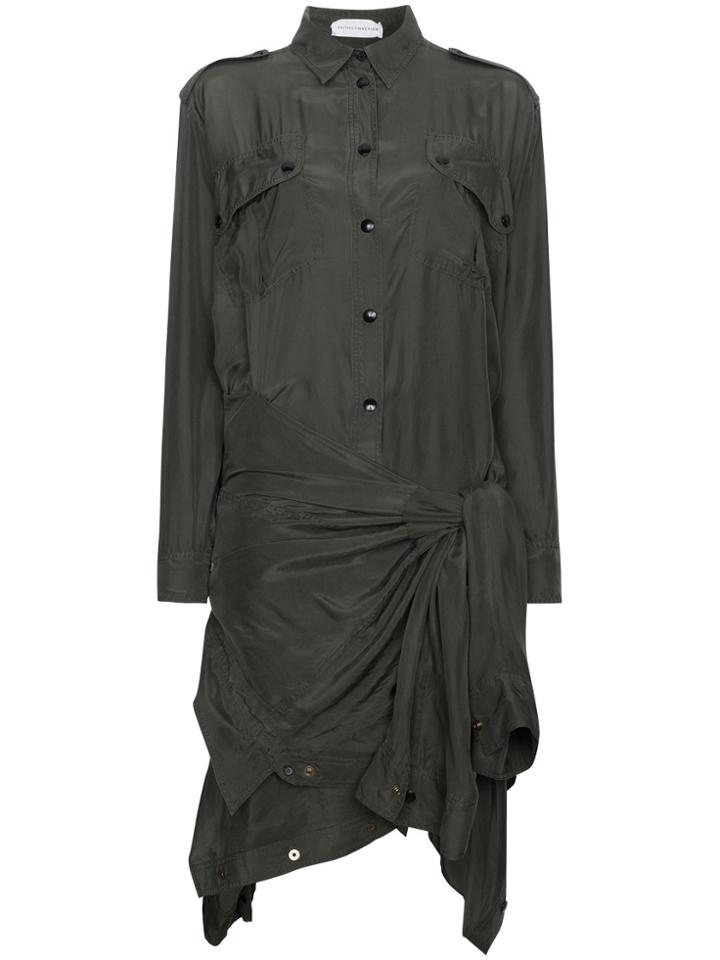 Faith Connexion Silk Double Shirt Dress - Green