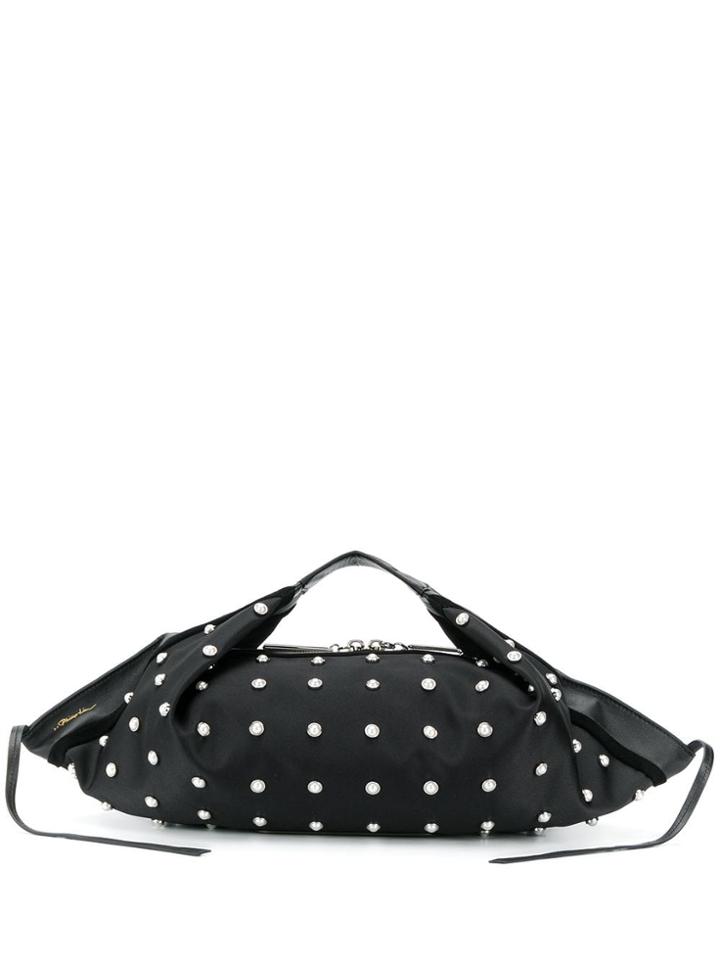 3.1 Phillip Lim Mini Luna Embellished Hobo Tote - Black