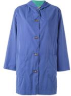 Hermès Vintage Hooded Reversible Coat - Blue