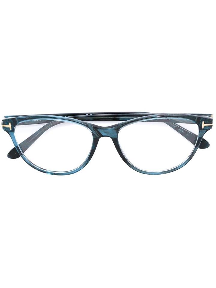 Tom Ford Eyewear Cat Eye Shaped Glasses, Acetate/metal