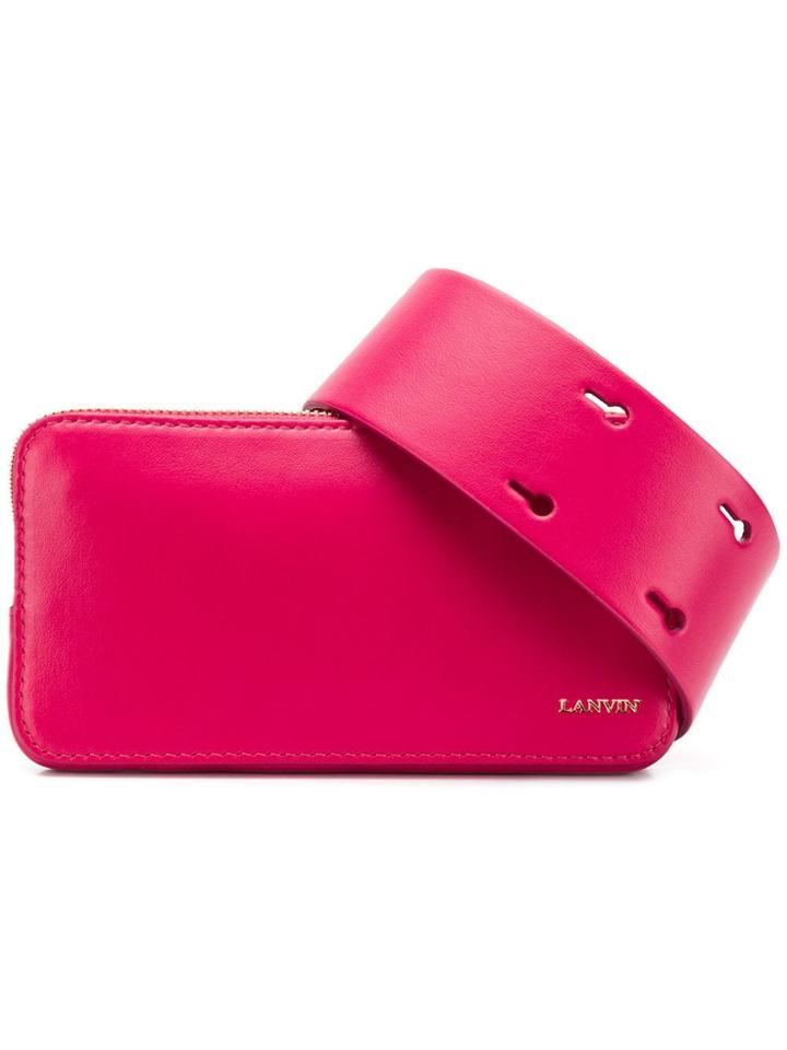 Lanvin Logo-stamp Belt Bag - Pink