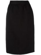 Emanuel Ungaro Vintage Jacquard Skirt - Black
