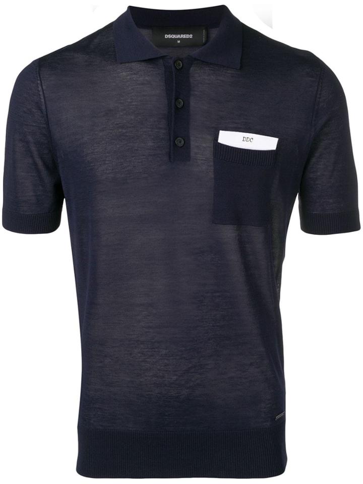 Dsquared2 Chest Pocket Polo Shirt - Blue