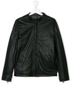Paolo Pecora Kids Teen Faux Leather Jacket - Black