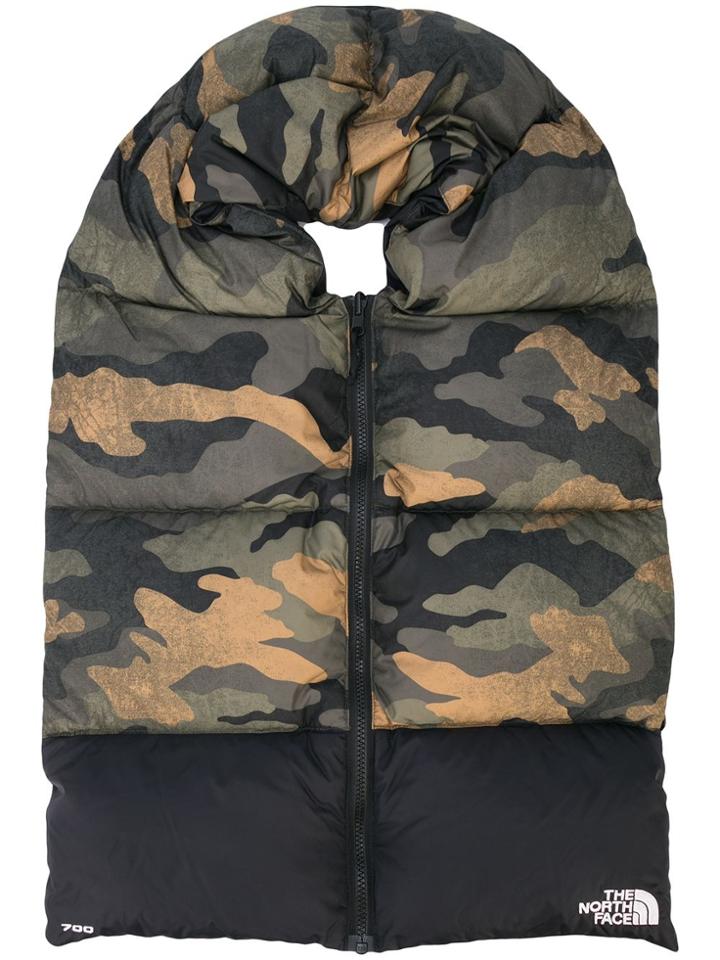 The North Face Nuptse Camouflage Print Scarf - Green