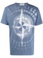 Stone Island Compass Logo Print T-shirt - Brown