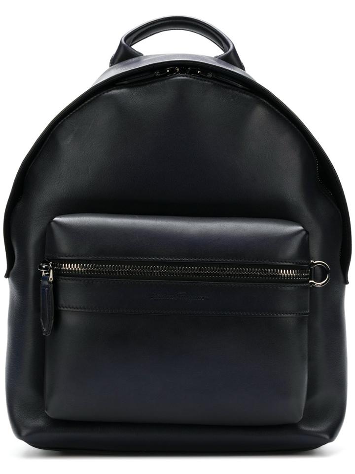 Salvatore Ferragamo Worn-effect Backpack - Blue