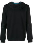 Frankie Morello Appliqué Detailed Sweatshirt - Black