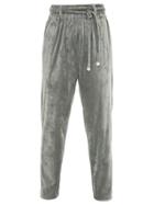 Framed Tube Straight-fit Trousers - Grey