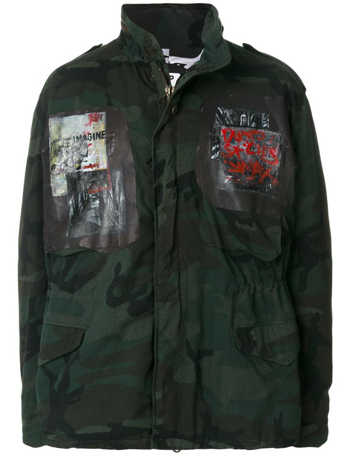 Pihakapi Camouflage Patch Coat - Green