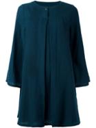 A.p.c. Inverted Pleat Dress, Women's, Size: 38, Green, Silk/cotton/wool