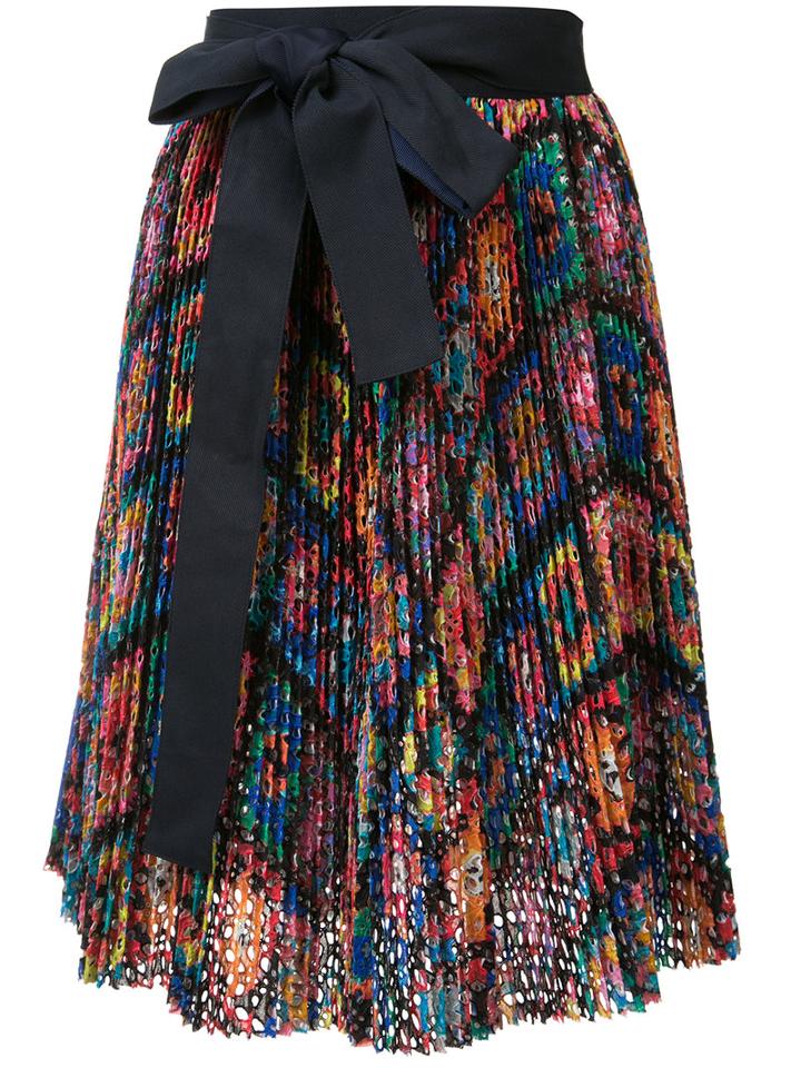 Sacai Ribbon-tie Skirt, Women's, Size: 1, Cotton/cupro