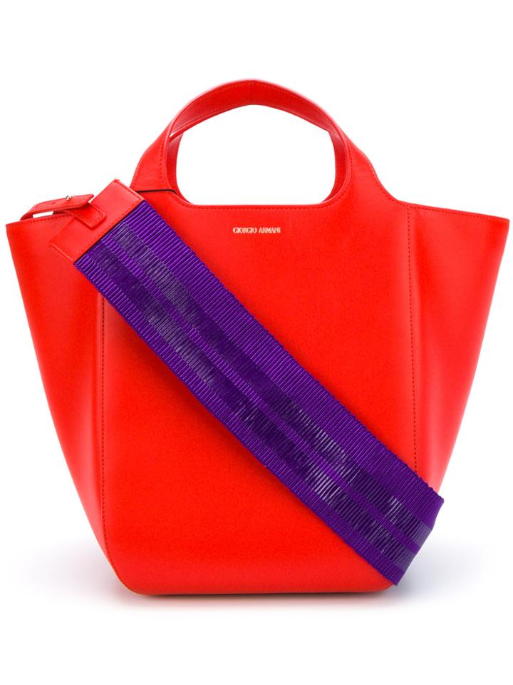 Giorgio Armani Oversized 2way Bag - Red