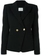 Pierre Balmain Double Breasted Blazer, Women's, Size: 40, Black, Acrylic/polyester/spandex/elastane/wool
