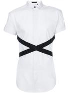 Unconditional Contrast Crossed Strap Shirt - White