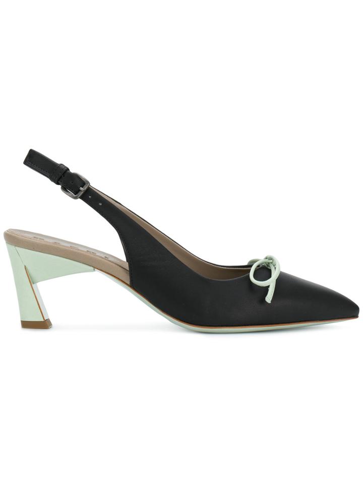 Marni Bow Slingback Pumps - Black