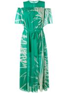Maryling Cutout Shoulder Maxi Dress, Women's, Size: 38, Green, Polyester