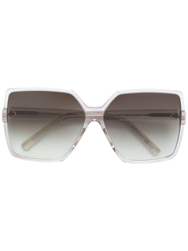Saint Laurent Eyewear Oversized Sunglasses - Neutrals