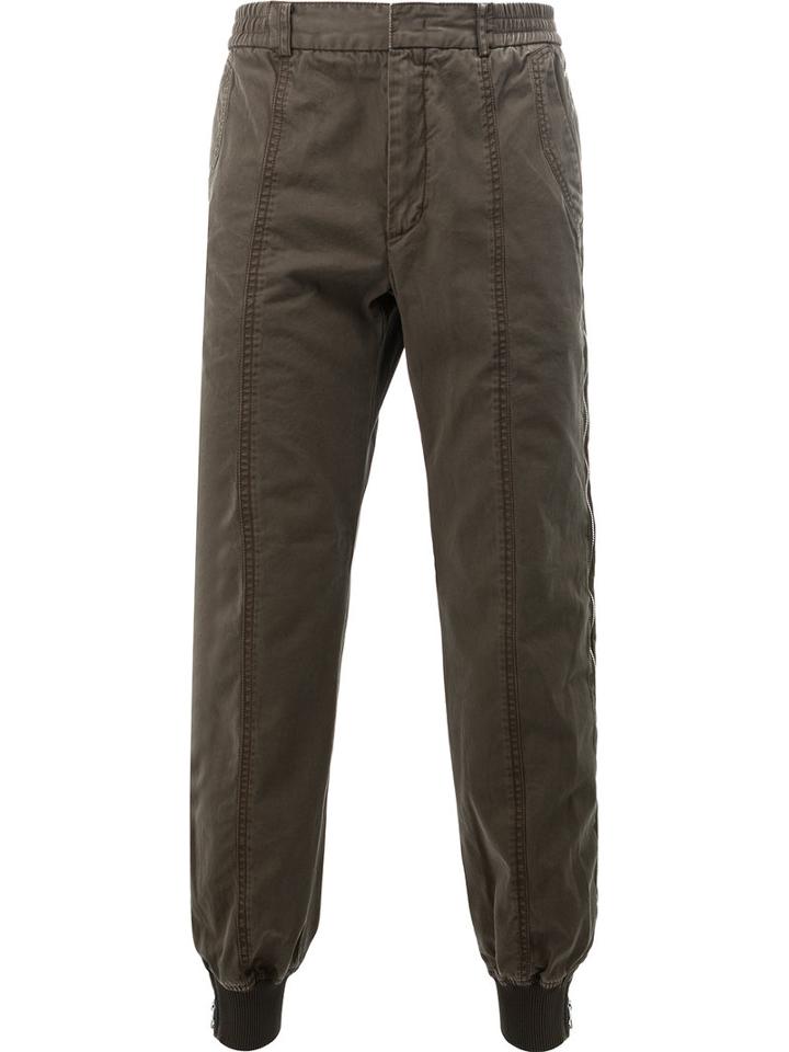 Juun.j Elasticated Cuffs Trousers, Men's, Size: 50, Green, Cotton/polyester